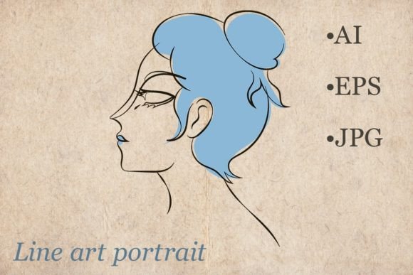Download Line Art Sophisticated Woman Portrait - Sophisticated Collection