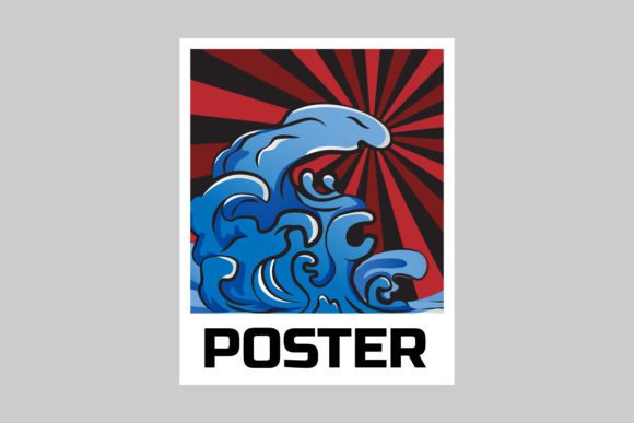 Download Tsunami Japan or Sea Waves Poster Design - Design Collection