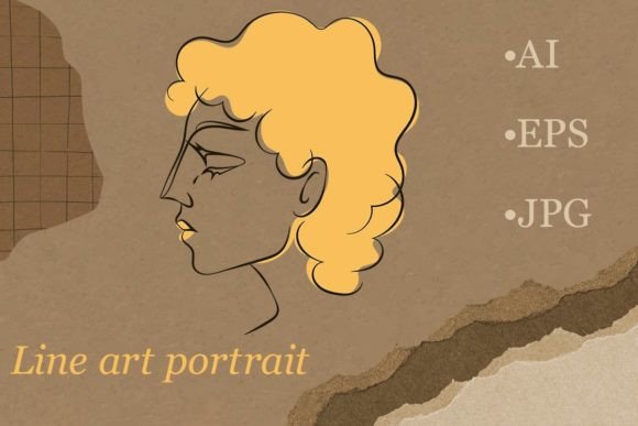 Download Line Art Sophisticated Woman Portrait - Sophisticated Collection