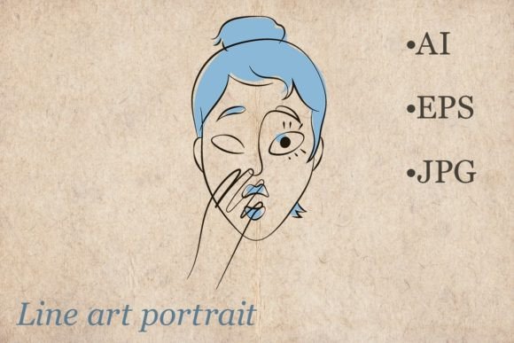 Download Line Art Sophisticated Woman Portrait - Sophisticated Collection