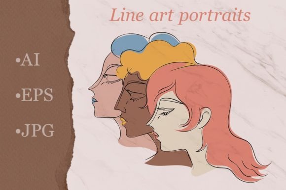 Download Line Art Sophisticated Women Group Portr - Sophisticated Collection