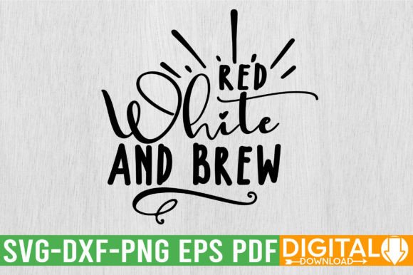 Download Red White and Brew SVG Design - Design Collection