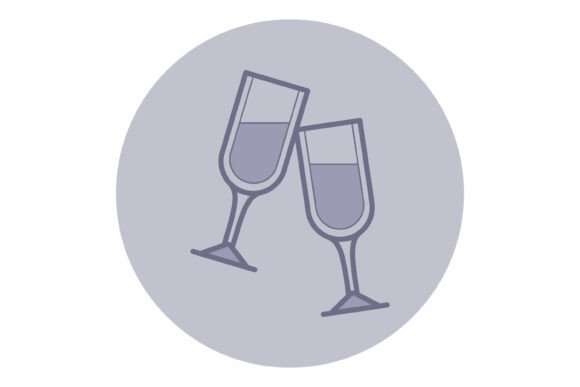 Download Clinking Glasses in Modern Design - Design Collection