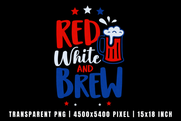 Download Red White and Brew Funny Beer Design - Design Collection