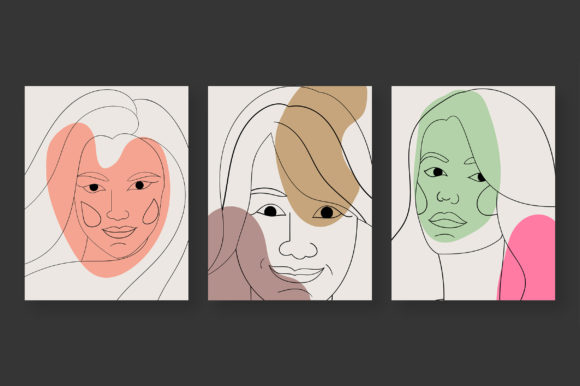 Download Beautiful Girl Line Art Poster Design - Design Collection