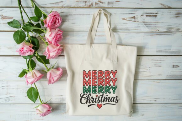 Download Festive Polka Dot "Merry Merry Merry Christmas" Embroidery Design - Design Collection