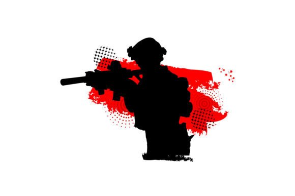 Download Silhouette Soldier or Army Poster Design - Design Collection