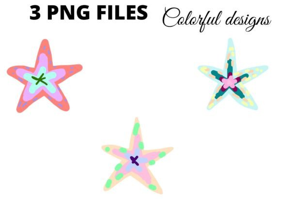 Download Colorful Star Fish Png Design - Design Collection