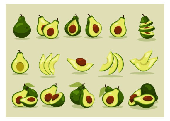 Download Avocado Collection Flat Design - Design Collection